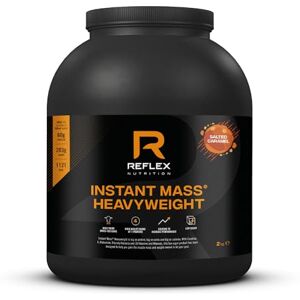 Reflex Nutrition Instant Mass Heavyweight Protein Shake Mix, Mass Gainer, Over 1000 Kcal per Serving, 60 g Protein, Creatine, High Calorie Post Workout or Before Bed, Salted Caramel, 2 kg Reflex Nutrition Instant Mass Heavyweight Protein Shake Mix, Mass Gainer, Over 1000 Kcal per Serving, 60 g Protein, Creatine, High Calorie Post Workout or Before Bed, Salted Caramel, 2 kg