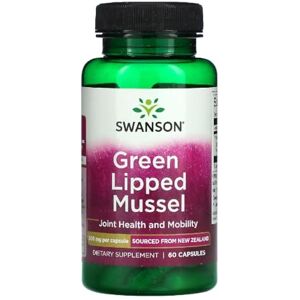 Swansons Swanson Green Lipped Mussel 500mg Freeze-Dried Joint & Cartilage Support from New Zealand Shellfish 60 Capsules Swansons Swanson Green Lipped Mussel 500mg Freeze-Dried Joint & Cartilage Support from New Zealand Shellfish 60 Capsules