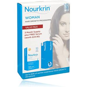 Nourkrin Woman for Healthy Hair Growth food supplement with Marilex, biotin and silica 180 tablet pack (3 month supply) with free Serum Nourkrin Woman for Healthy Hair Growth food supplement with Marilex, biotin and silica 180 tablet pack (3 month supply) with free Serum