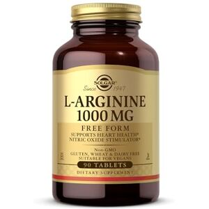 Solgar L-Arginine 1000mg Tablets Pack of 90 For a Healthy Metabolism Ideal for Athletes Vegan and Gluten Free, Gold Solgar L-Arginine 1000mg Tablets Pack of 90 For a Healthy Metabolism Ideal for Athletes Vegan and Gluten Free, Gold