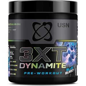 USN 3XT Dynamite Pre Workout Powder (30 Servings – 375g). Pre- Workout Energy Drink with Natural Caffeine (250mg), Citrulline, Creatine, Beta Alanine, Choline, Taurine and Zero Sugar – Blue Raspberry USN 3XT Dynamite Pre Workout Powder (30 Servings – 375g). Pre- Workout Energy Drink with Natural Caffeine (250mg), Citrulline, Creatine, Beta Alanine, Choline, Taurine and Zero Sugar – Blue Raspberry