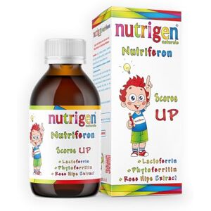 Nutrigen Nutriferon Liquid Iron Supplement for Kids – Blackstrap Molasses, Lactoferrin, Phytoferritin & Rosehip, Powerful Results—Naturally Restore Iron Levels, 150 mL Nutrigen Nutriferon Liquid Iron Supplement for Kids – Blackstrap Molasses, Lactoferrin, Phytoferritin & Rosehip, Powerful Results—Naturally Restore Iron Levels, 150 mL