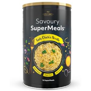 THE PROTEIN WORKS Protein Works Savoury SuperMeals, Vegan & High Protein, 26 Vitamins and Minerals, 10 Meals, Tasty Chick’n Noodle, 900g THE PROTEIN WORKS Protein Works Savoury SuperMeals, Vegan & High Protein, 26 Vitamins and Minerals, 10 Meals, Tasty Chick’n Noodle, 900g