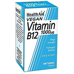 HealthAid Vitamin B12 (Cyanocobalamin) 1000ug Prolong Release 100 Tablets HealthAid Vitamin B12 (Cyanocobalamin) 1000ug Prolong Release 100 Tablets