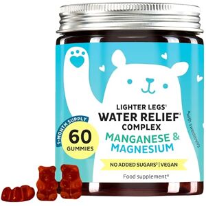 Bears with Benefits Water Relief Complex Gummies – for Electrolyte Balance & Light Legs Vitamin C, Magnesium, Manganese & Plant Extracts 60 Pieces (1 Month Supply) Vegan, No Added Sugar Bears with Benefits Water Relief Complex Gummies – for Electrolyte Balance & Light Legs Vitamin C, Magnesium, Manganese & Plant Extracts 60 Pieces (1 Month Supply) Vegan, No Added Sugar