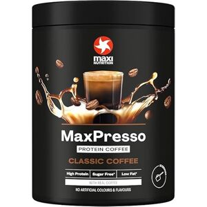MaxiNutrition MaxPresso Coffee Classic, Protein Coffee, Whey Protein Powder, 22 g Protein per Serving, Sugar-Free & Low-Fat, Mix Warm or Cold MaxiNutrition MaxPresso Coffee Classic, Protein Coffee, Whey Protein Powder, 22 g Protein per Serving, Sugar-Free & Low-Fat, Mix Warm or Cold