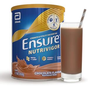 NutriVigor Ensure Nutritional Shake – Chocolate Flavour – 850g – Food Supplement with Protein, HMB & 27 Vitamins & Minerals – Supports Strength, Energy & Immunity – With Vitamin D, C & B NutriVigor Ensure Nutritional Shake – Chocolate Flavour – 850g – Food Supplement with Protein, HMB & 27 Vitamins & Minerals – Supports Strength, Energy & Immunity – With Vitamin D, C & B