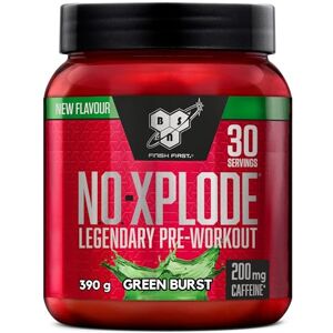 BSN Nutrition N.O.-Xplode Pre Workout Powder Food Supplement, Energy and Focus supportwith Caffeine, Amino Acids, Vitamin C and Zinc, Green Burst Flavour, 30 Servings, 390 g BSN Nutrition N.O.-Xplode Pre Workout Powder Food Supplement, Energy and Focus supportwith Caffeine, Amino Acids, Vitamin C and Zinc, Green Burst Flavour, 30 Servings, 390 g