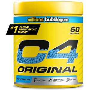 Cellucor C4 Original Pre Workout Powder, Bubblegum, 60 Servings Zero Sugar Pre Workout Energy Drink Powder with 150mg Caffeine, 1500mg Creatine Monohydrate, 1600mg Beta Alanine Cellucor C4 Original Pre Workout Powder, Bubblegum, 60 Servings Zero Sugar Pre Workout Energy Drink Powder with 150mg Caffeine, 1500mg Creatine Monohydrate, 1600mg Beta Alanine