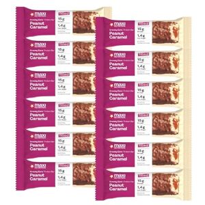 MaxiNutrition Creamy Core Protein Bar Snack Fat-Free, Low in Sugar 15g Protein Peanut Caramel, 182 kcal per Serving, 12 x 45g MaxiNutrition Creamy Core Protein Bar Snack Fat-Free, Low in Sugar 15g Protein Peanut Caramel, 182 kcal per Serving, 12 x 45g