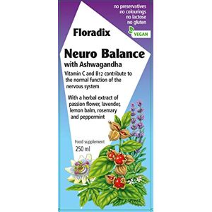 Floradix Neuro Balance with Ashwagandha, 250 ml