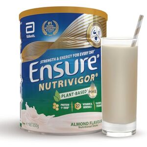 NutriVigor Ensure Nutritional Shake – Almond Flavour – 850 g – Food Supplement with Protein, HMB and 27 Vitamins and Minerals – Supports Strength, Energy and Immunity – with Vitamin D, C and B NutriVigor Ensure Nutritional Shake – Almond Flavour – 850 g – Food Supplement with Protein, HMB and 27 Vitamins and Minerals – Supports Strength, Energy and Immunity – with Vitamin D, C and B