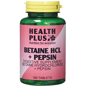 Health Plus Betaine Hcl + Pepsin Digestive Health Supplement 180 Tablets Health Plus Betaine Hcl + Pepsin Digestive Health Supplement 180 Tablets