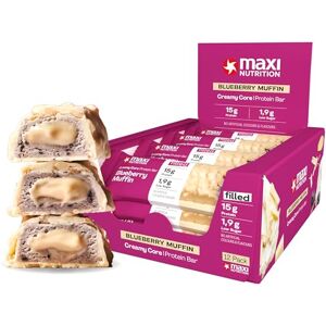 MaxiNutrition Creamy Core Protein Bar High Protein Snack Fat-Free, Low in Sugar 15g Protein Blueberry Muffin, 200 kcal per Serving, 12 x 45g MaxiNutrition Creamy Core Protein Bar High Protein Snack Fat-Free, Low in Sugar 15g Protein Blueberry Muffin, 200 kcal per Serving, 12 x 45g
