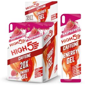 HIGH5 Caffeine Gels Running Glucose Shots for Instant Energy and Running Fuel Natural Fruit Juice Energy Shots Sports Gel for Running, Cycling, Ultra Marathon, Ironman (Raspberry, 20 x 40g) HIGH5 Caffeine Gels Running Glucose Shots for Instant Energy and Running Fuel Natural Fruit Juice Energy Shots Sports Gel for Running, Cycling, Ultra Marathon, Ironman (Raspberry, 20 x 40g)