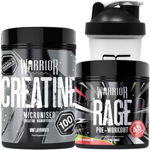 Warrior Creatine Monohydrate 500g + Rage Preworkout 392g - Supplement Bundle Warrior Creatine Monohydrate 500g + Rage Preworkout 392g - Supplement Bundle