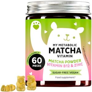 Bears with Benefits My Metabolic Matcha Vitamin Gummies – Natural Energy Supplement – Antioxidant – with Matcha, Coenzyme Q10, Zinc, Vitamin B12 – 60 Pieces – Sugar-Free, Vegan – Bears with Benefits My Metabolic Matcha Vitamin Gummies – Natural Energy Supplement – Antioxidant – with Matcha, Coenzyme Q10, Zinc, Vitamin B12 – 60 Pieces – Sugar-Free, Vegan –