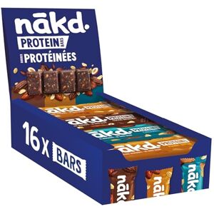 Nakd Protein Variety Pack Protein Bars 7g Plant-based Protein Natural Ingredients No added sugars Vegan 16 x 45g Nakd Protein Variety Pack Protein Bars 7g Plant-based Protein Natural Ingredients No added sugars Vegan 16 x 45g