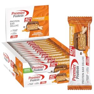 Premier Protein Bar Deluxe Chocolate Peanut Butter 12x50g High Protein Low Sugar + Carbohydrate Reduced + Palm Oil Free Premier Protein Bar Deluxe Chocolate Peanut Butter 12x50g High Protein Low Sugar + Carbohydrate Reduced + Palm Oil Free