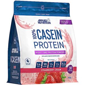 Applied Nutrition Casein Protein Powder Micellar Casein Supplement, Slow Release Protein (900g 30 Servings) (Strawberry Cream) Applied Nutrition Casein Protein Powder Micellar Casein Supplement, Slow Release Protein (900g 30 Servings) (Strawberry Cream)