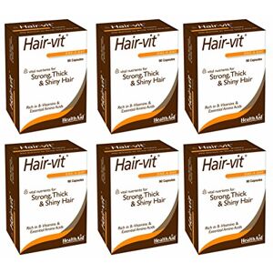 HealthAid Hair-VIT Pack of 6 x 90 Capsules (540 Capsules) HealthAid Hair-VIT Pack of 6 x 90 Capsules (540 Capsules)