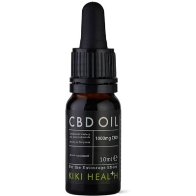 KIKI HEALTH CBD Oil 1000mg, 10 ml THC Free, Full Spectrum Extract Cold-Pressed from Premium Hemp Maximum Potency and Quality, Organically Grown No Synthetics or Chemicals KIKI HEALTH CBD Oil 1000mg, 10 ml THC Free, Full Spectrum Extract Cold-Pressed from Premium Hemp Maximum Potency and Quality, Organically Grown No Synthetics or Chemicals