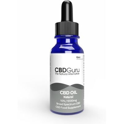 CBD Guru CBD Oil 1000mg 10ml – 5mg CBD per Drop, 10% Broad Spectrum CBD Oil, Natural Flavour, Vegan, Naturally Sourced MCT Coconut Oil – Food Supplement (18+) CBD Guru CBD Oil 1000mg 10ml – 5mg CBD per Drop, 10% Broad Spectrum CBD Oil, Natural Flavour, Vegan, Naturally Sourced MCT Coconut Oil – Food Supplement (18+)
