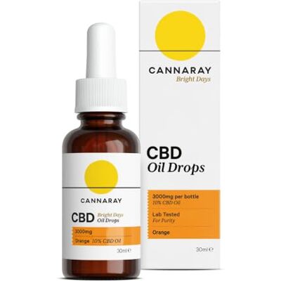 CANNARAY Bright Day CBD Oil Drops 3,000mg 10% CBD Vegan, THC-Free & Independently Lab Tested CANNARAY Bright Day CBD Oil Drops 3,000mg 10% CBD Vegan, THC-Free & Independently Lab Tested
