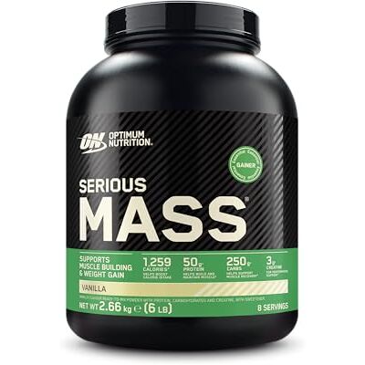 Optimum Nutrition Serious Mass 2025 Weight Gainer Powder, Vanilla Flavour, 2.66 kg, 8 Servings Optimum Nutrition Serious Mass 2025 Weight Gainer Powder, Vanilla Flavour, 2.66 kg, 8 Servings