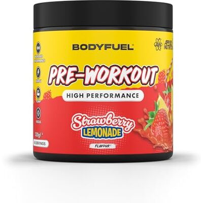 Applied Nutrition BodyFuel Pre Workout Powder Energy & Physical Performance with Citrulline, Creatine, Beta Alanine (320g 40 Servings) (Strawberry Lemonade) Applied Nutrition BodyFuel Pre Workout Powder Energy & Physical Performance with Citrulline, Creatine, Beta Alanine (320g 40 Servings) (Strawberry Lemonade)