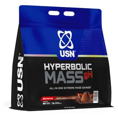 USN Hyperbolic Mass Gainer Protein Powder I Dutch Chocolate I 6kg 1,132kcal 60g 6-Stage Carb10 & Palatinose 8.8g BCAAs Glutamine, HMB & Creatine Beta-Alanine Hardgainer Size Stack USN Hyperbolic Mass Gainer Protein Powder I Dutch Chocolate I 6kg 1,132kcal 60g 6-Stage Carb10 & Palatinose 8.8g BCAAs Glutamine, HMB & Creatine Beta-Alanine Hardgainer Size Stack