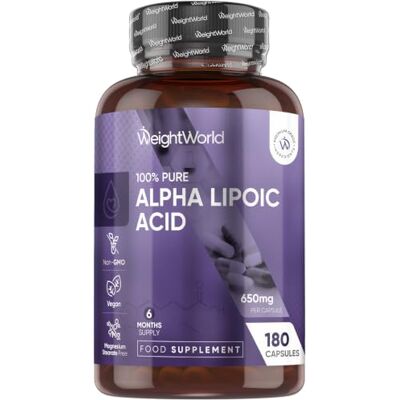 WeightWorld - ALA 650mg 180 kapslar - Supplement WeightWorld - ALA 650mg 180 kapslar - Supplement