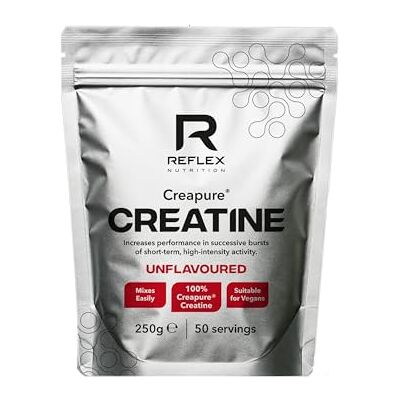 Reflex Nutrition Creapure Creatine Monohydrate Powder, Unflavoured, 250g Reflex Nutrition Creapure Creatine Monohydrate Powder, Unflavoured, 250g