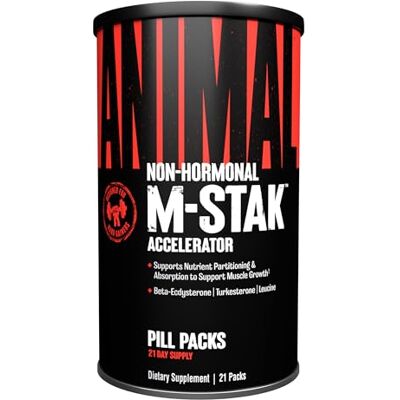 Animal M-Stak Non-Hormonal Hard Gainers Muscle Building Stack with Energy Complex 21 Count Animal M-Stak Non-Hormonal Hard Gainers Muscle Building Stack with Energy Complex 21 Count
