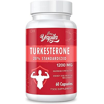 Yapila Turkesterone Supplement 1200 mg,60 Capsules Standardized to 20% Turkesterone; High-Potency Ajuga Turkestanica Extract; Vegan Formula Yapila Turkesterone Supplement 1200 mg,60 Capsules Standardized to 20% Turkesterone; High-Potency Ajuga Turkestanica Extract; Vegan Formula