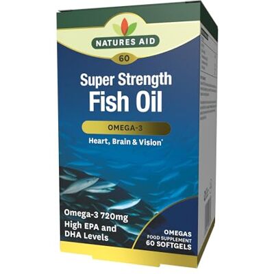 Natures Aid Super Strength Fish Oil - Omega-3 - 60 Softgels Natures Aid Super Strength Fish Oil - Omega-3 - 60 Softgels