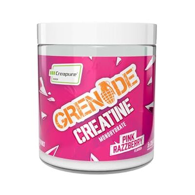 Grenade Creatine Monohydrate Powder, Pink Razzberry Flavoured Creatine Supplement, 5 g per Serving, 41 Servings, 300 g (Pack of 1) Vegan & Vegetarian Friendly Grenade Creatine Monohydrate Powder, Pink Razzberry Flavoured Creatine Supplement, 5 g per Serving, 41 Servings, 300 g (Pack of 1) Vegan & Vegetarian Friendly