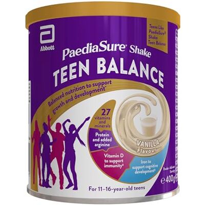 PediaSure Teen Multivitamin Protein Powder – Vanilla – 400g – Teenager Supplements with 27 Vitamins & Minerals – Vitamin D & Protein – Vegetarian – For busy teens 11-16 yrs old – by PaediaSure Shake PediaSure Teen Multivitamin Protein Powder – Vanilla – 400g – Teenager Supplements with 27 Vitamins & Minerals – Vitamin D & Protein – Vegetarian – For busy teens 11-16 yrs old – by PaediaSure Shake