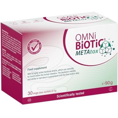 OMNi BiOTiC METAtox Sugar and Fat Metabolism Under Control Powder 30 Sachets 15 Billion Bacteria per Daily dose Vegan Halal for Daily use OMNi BiOTiC METAtox Sugar and Fat Metabolism Under Control Powder 30 Sachets 15 Billion Bacteria per Daily dose Vegan Halal for Daily use