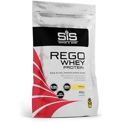 Science in Sport REGO Whey Protein Powder Muscle Building & Recovery with BCAA Amino Acids Vanilla Flavour, 460 Grams, 10 Servings Science in Sport REGO Whey Protein Powder Muscle Building & Recovery with BCAA Amino Acids Vanilla Flavour, 460 Grams, 10 Servings