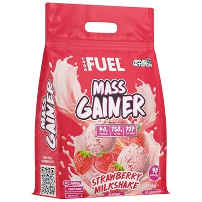 Applied Nutrition BodyFuel Mass Gainer- Weight Gain Protein Powder, High Calorie Weight Gainer, Lean Mass (6kg 30 Servings) (Strawberry) Applied Nutrition BodyFuel Mass Gainer- Weight Gain Protein Powder, High Calorie Weight Gainer, Lean Mass (6kg 30 Servings) (Strawberry)