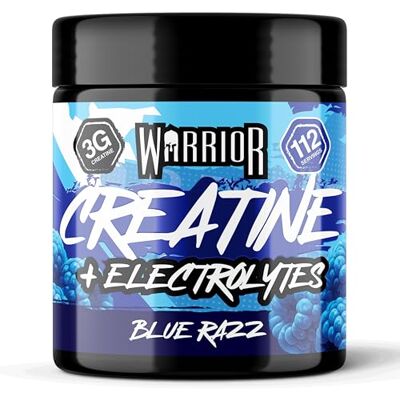 Warrior Creatine Plus Electrolytes 360g Zero Sugar Hydration Drink Mix 3g Creatine, Electrolytes, 112 Servings, Zero Sugar, Hydration, Strength & Muscle Recovery (Blue Razz) Warrior Creatine Plus Electrolytes 360g Zero Sugar Hydration Drink Mix 3g Creatine, Electrolytes, 112 Servings, Zero Sugar, Hydration, Strength & Muscle Recovery (Blue Razz)