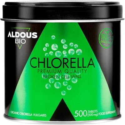 Aldous Bio 600 Pure Organic Chlorella Tablets 3000mg per Dose Broken Cell Wall With Chlorophyll Detox Gut Health Organic Vegan Protein Powder Tablets ALDOUS Aldous Bio 600 Pure Organic Chlorella Tablets 3000mg per Dose Broken Cell Wall With Chlorophyll Detox Gut Health Organic Vegan Protein Powder Tablets ALDOUS