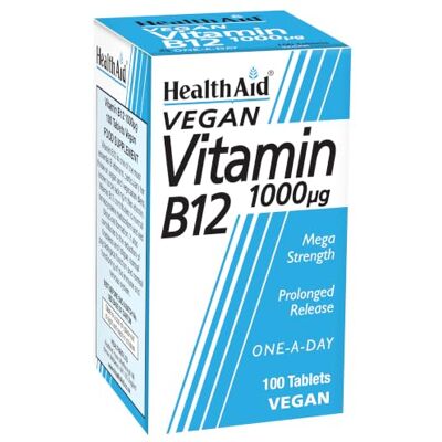 HealthAid Vitamin B12 1000ug Prolonged Release Tablets - Vitamin B12 Supplement HealthAid Vitamin B12 1000ug Prolonged Release Tablets - Vitamin B12 Supplement