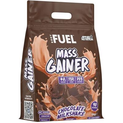 Applied Nutrition BodyFuel Mass Gainer- Weight Gain Protein Powder, High Calorie Weight Gainer, Lean Mass (6kg 30 Servings) (Strawberry) Applied Nutrition BodyFuel Mass Gainer- Weight Gain Protein Powder, High Calorie Weight Gainer, Lean Mass (6kg 30 Servings) (Strawberry)