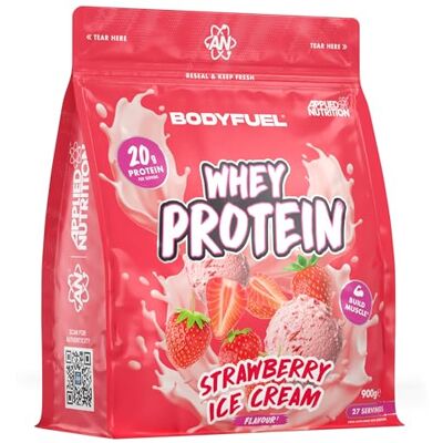 Applied Nutrition Bodyfuel Whey Protein Powder 20g Protein for Muscle Recovery & Weight Management Low-Calorie, Keto-Friendly (900g 27 Servings) (Strawberry Ice Cream) Applied Nutrition Bodyfuel Whey Protein Powder 20g Protein for Muscle Recovery & Weight Management Low-Calorie, Keto-Friendly (900g 27 Servings) (Strawberry Ice Cream)