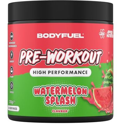 Applied Nutrition BodyFuel Pre Workout Powder Energy & Physical Performance with Citrulline, Creatine, Beta Alanine (320g 40 Servings) (Watermelon Splash) Applied Nutrition BodyFuel Pre Workout Powder Energy & Physical Performance with Citrulline, Creatine, Beta Alanine (320g 40 Servings) (Watermelon Splash)