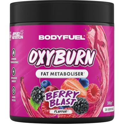 Applied Nutrition BodyFuel OxyBurn Thermogenic Powder High Caffeine Fat Metaboliser with Green Tea L-Carnitine & Chromium, Energy Focus & Metabolism Support (300g – 30 Servings) (Berry Blast) Applied Nutrition BodyFuel OxyBurn Thermogenic Powder High Caffeine Fat Metaboliser with Green Tea L-Carnitine & Chromium, Energy Focus & Metabolism Support (300g – 30 Servings) (Berry Blast)