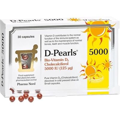 Pharma Nord D-Pearls 5000 IU Vitamin D3 - 30 Capsules Pharma Nord D-Pearls 5000 IU Vitamin D3 - 30 Capsules