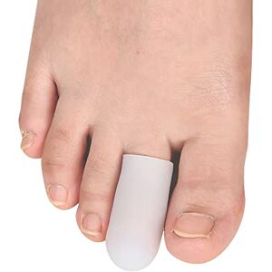 DYKOOK Gel Toe Protector Closed Caps Sleeves Protectors Cover Bandage 10 Pcs Prevent Blister, Callus & Corn, for Wen and Women Walking Running (White) DYKOOK Gel Toe Protector Closed Caps Sleeves Protectors Cover Bandage 10 Pcs Prevent Blister, Callus & Corn, for Wen and Women Walking Running (White)
